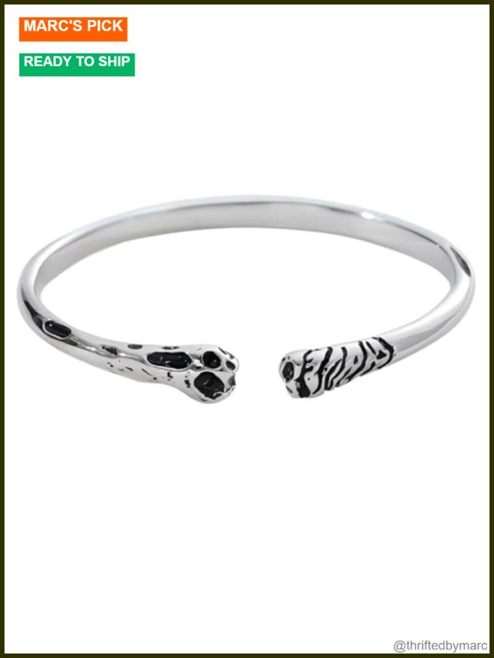 Sterling Silver Stacked Bangle Bracelet for Men